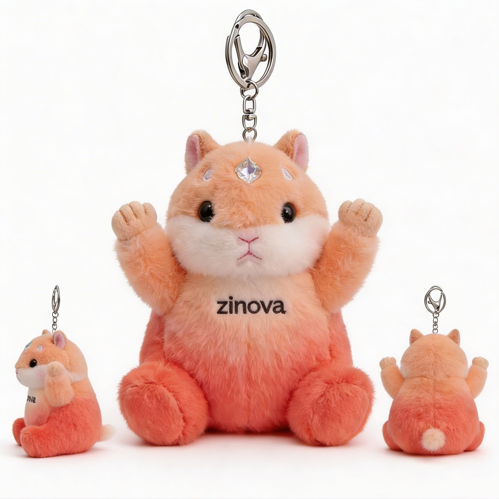 zinova® Tiny Fluffy Plush Keychain: Your Pocket Cuddle Buddy, Adventure Sidekick & Instant Mood Booster!