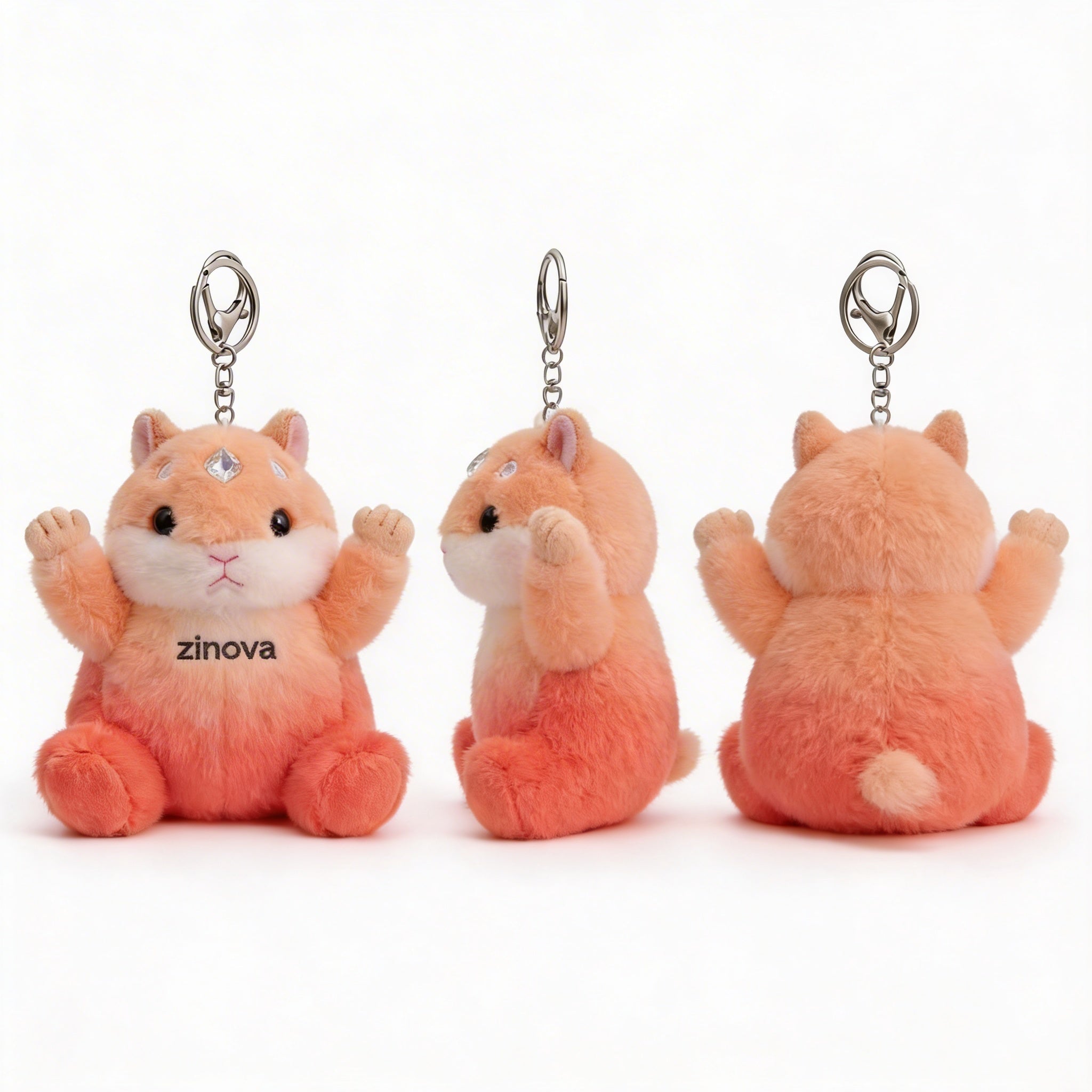 zinova® Tiny Fluffy Plush Keychain: Your Pocket Cuddle Buddy, Adventure Sidekick & Instant Mood Booster!
